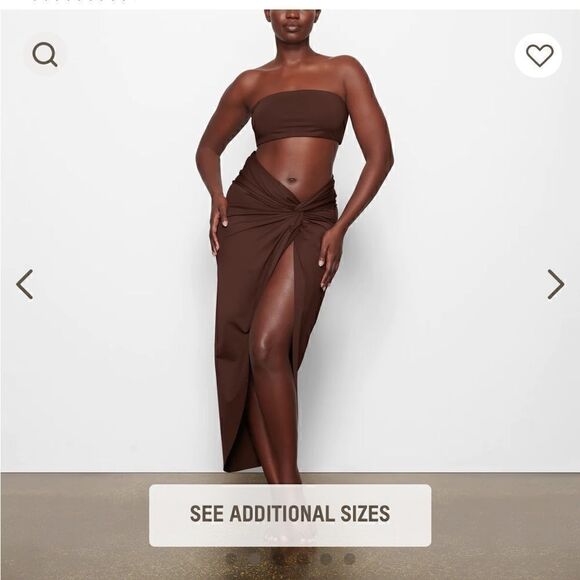 NWT SKIMS signature swim sarong skirt S - Picture 4 of 7